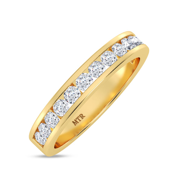 My Trio Rings Lesha 2-3/4 CTW Lab Grown Diamond Round Solitaire Wedding Trio Set in 14KT Yellow Gold Vermeil