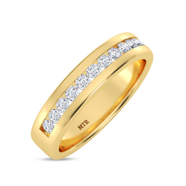 My Trio Rings Lesha 2-3/4 CTW Lab Grown Diamond Round Solitaire Wedding Trio Set in 14KT Yellow Gold Vermeil