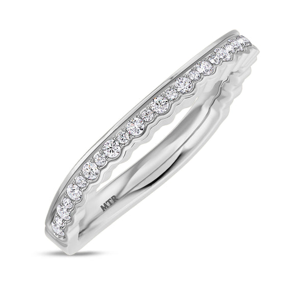 My Trio Rings Hailee 3-1/2 CTW Lab Grown Diamond Round Solitaire Wedding Trio Set in 14KT White Gold Vermeil