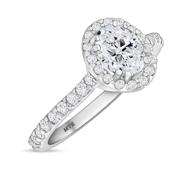 My Trio Rings Soban 2 CTW Lab Grown Diamond Oval Solitaire Wedding Trio Set in 14KT White Gold Vermeil