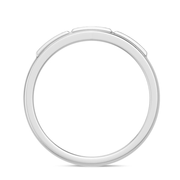 My Trio Rings Aurel 1-7/8 CTW Lab Grown Diamond Radiant Solitaire Wedding Trio Set in 14KT White Gold Vermeil