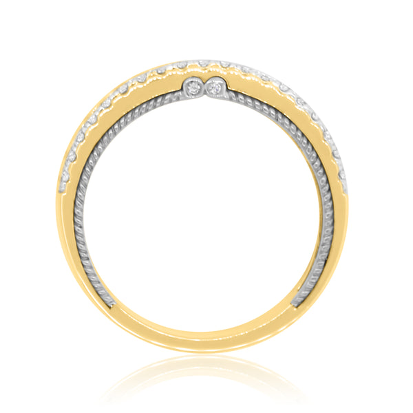 My Trio Rings Palmer 1-7/8 CTW Lab Grown Diamond Princess Solitaire Wedding Trio Set in 14KT Yellow Gold Vermeil