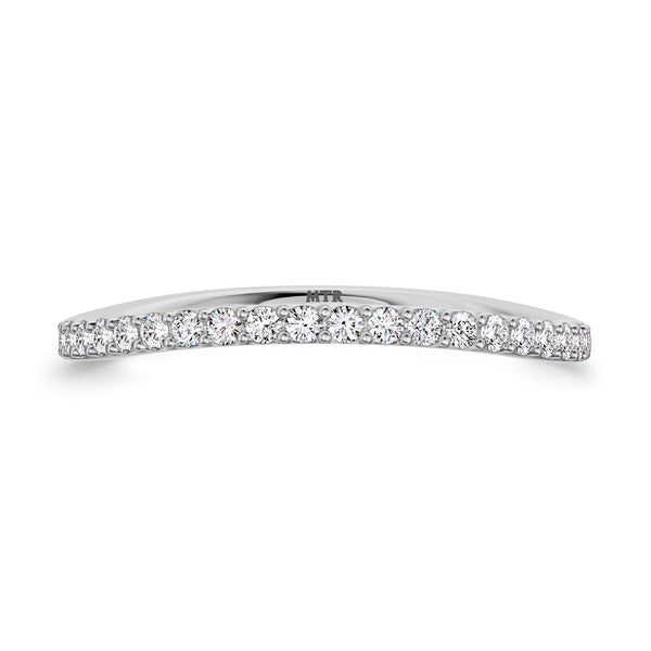 My Trio Rings Ember 2-3/8 CTW Lab Grown Diamond Round Solitaire Wedding Trio Set in 14KT White Gold Vermeil
