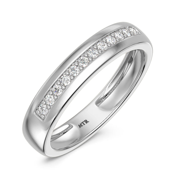 My Trio Rings Harlowe 1 CTW Lab Grown Diamond Round Solitaire Wedding Trio Set in 14KT White Gold Vermeil