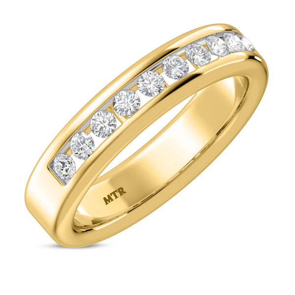My Trio Rings Samaria 2-1/10 CTW Lab Grown Diamond Round Solitaire Wedding Trio Set in 14KT Yellow Gold Vermeil