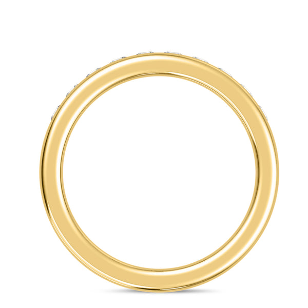 My Trio Rings Samaria 2-1/10 CTW Lab Grown Diamond Round Solitaire Wedding Trio Set in 14KT Yellow Gold Vermeil