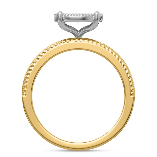 My Trio Rings Zuri 1/2 CTW Lab Grown Diamond Round Cluster Wedding Trio Set in 14KT Yellow Gold Vermeil