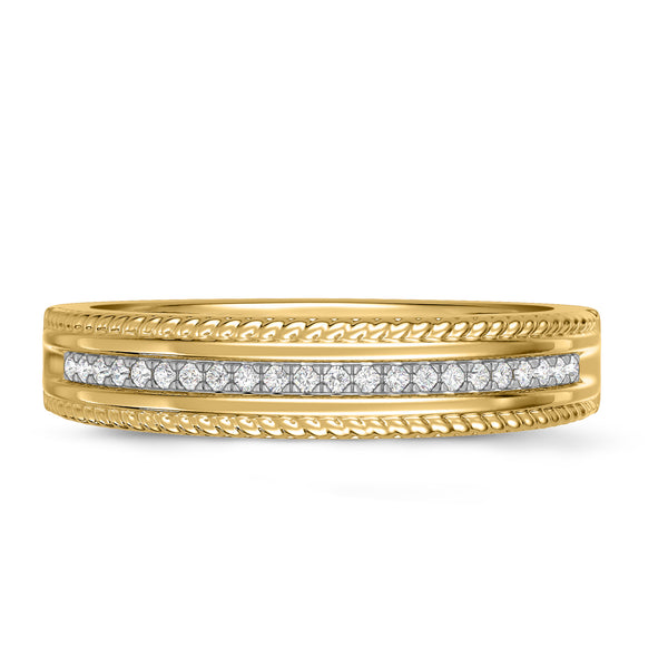 My Trio Rings Zuri 1/2 CTW Lab Grown Diamond Round Cluster Wedding Trio Set in 14KT Yellow Gold Vermeil