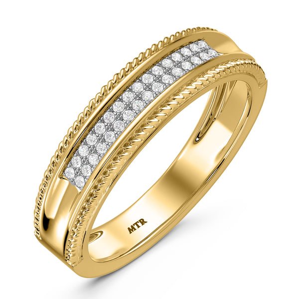 My Trio Rings Zuri 1/2 CTW Lab Grown Diamond Round Cluster Wedding Trio Set in 14KT Yellow Gold Vermeil