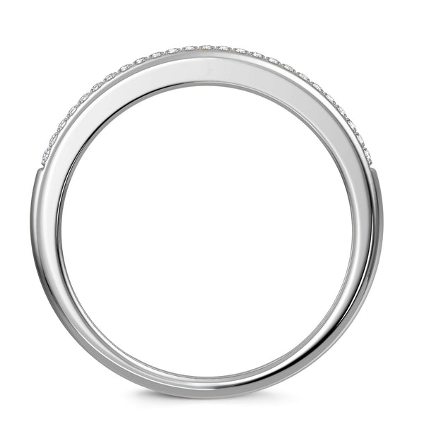 My Trio Rings Collins 1-1/3 CTW Lab Grown Diamond Round Cluster Wedding Trio Set in 14KT White Gold Vermeil