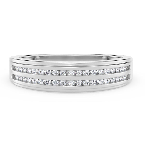 My Trio Rings Ortwin 1/2 CTW Lab Grown Diamond Cushion Cluster Wedding Trio Set in 14KT White Gold Vermeil