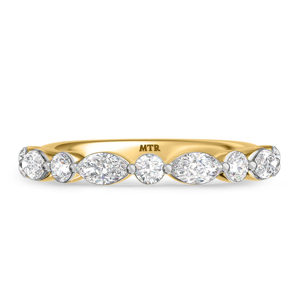 My Trio Rings Stacy 7-1/7 CTW Lab Grown Diamond Radiant Solitaire Wedding Trio Set in 14KT Yellow Gold Vermeil