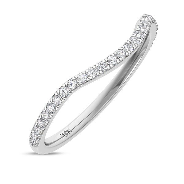 My Trio Rings Chiffon 1-7/8 Carat T.W. Morganite and Diamond Matching Bridal Ring Set 14KT White Gold