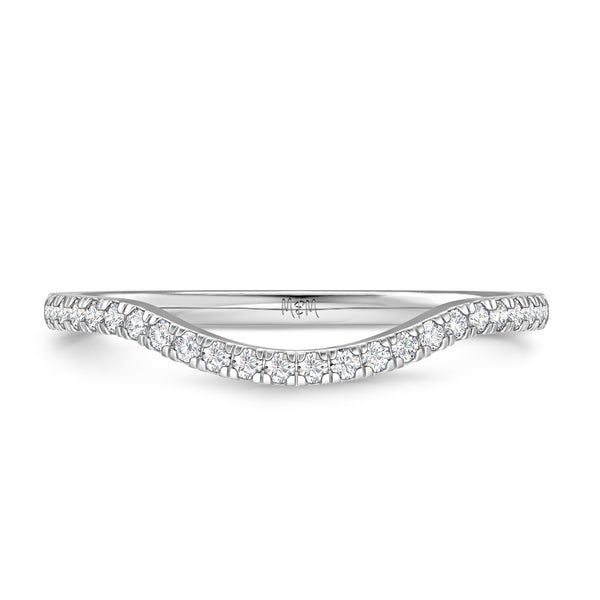 My Trio Rings Chiffon 1-7/8 Carat T.W. Morganite and Diamond Matching Bridal Ring Set 14KT White Gold