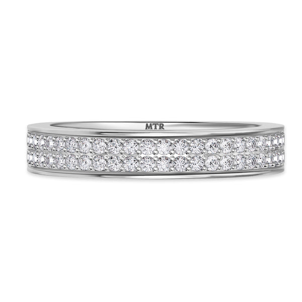 My Trio Rings Zaila 2-1/2 CTW Lab Grown Diamond Emerald Solitaire Trio Set in 10KT White Gold