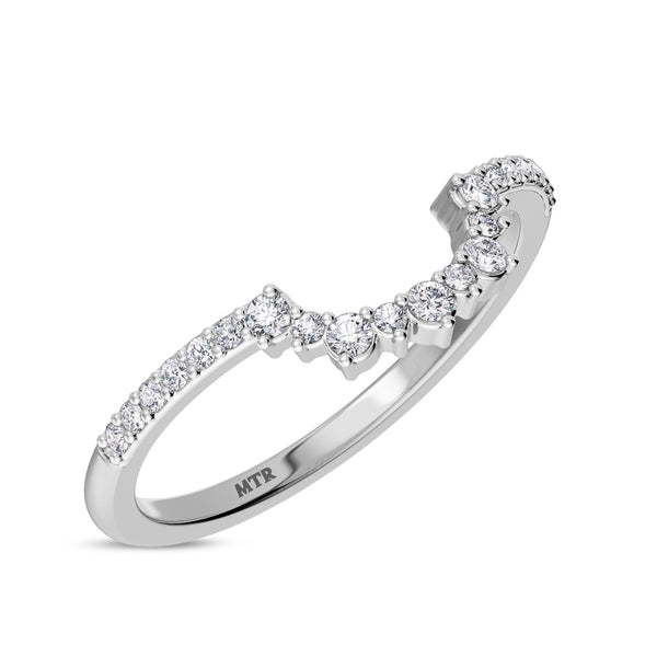 My Trio Rings Kana 2-1/3 Carat T.W. Sapphire and Diamond Trio Matching Wedding Ring Set 10KT White Gold