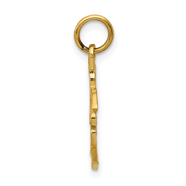 14KT Gold Love Symbol Charm Pendant. Chain not Included.