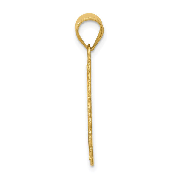 14KT Gold 25X18MM Zodiac Sign Leo Pendant. Chain Not Included