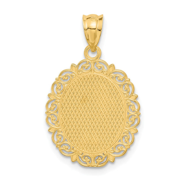 14KT Gold 25X18MM Zodiac Sign Leo Pendant. Chain Not Included