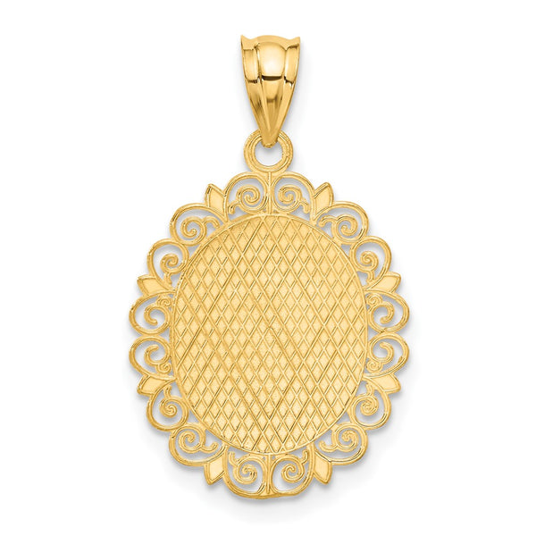 14KT Gold 25X18MM Zodiac Sign Scorpio Pendant. Chain Not Included