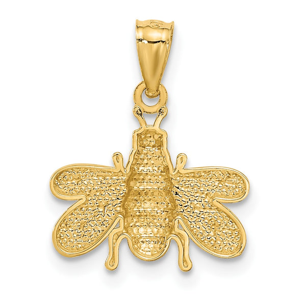 14KT Yellow Gold 19X15MM Bee Pendant. Chain Not Included