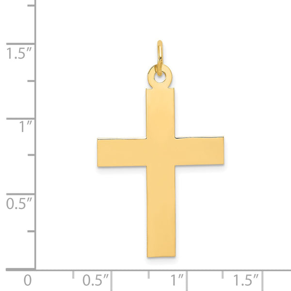 14KT Yellow Gold 39X22MM Cross Pendant. Chain Not Included