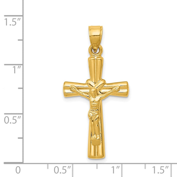 14KT Gold Reversible Crucifix / Cross Pendant. Chain not Included