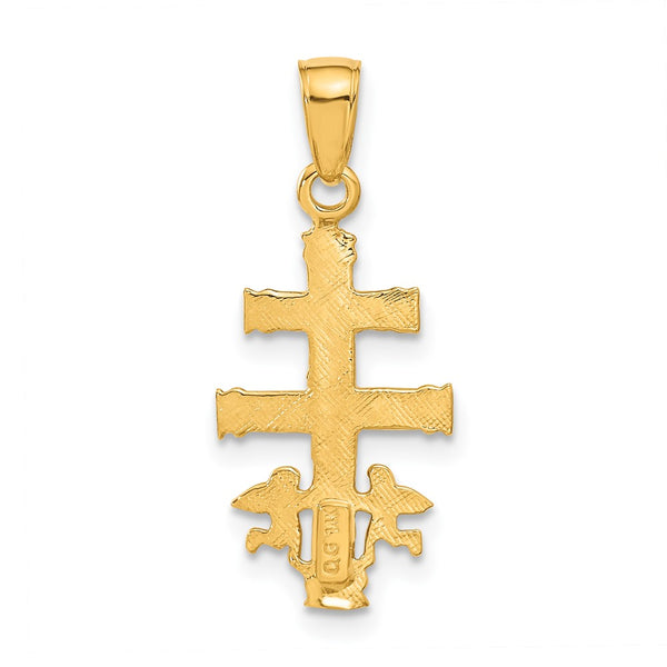 14KT Yellow Gold 26X13MM Crucifix Cross Pendant. Chain Not Included