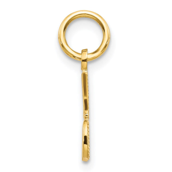 14KT Gold #1 Dad Charm Pendant. Chain not Included.