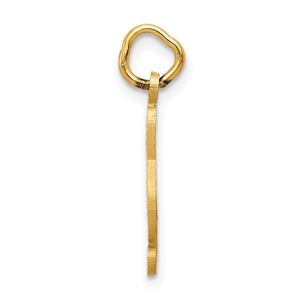 14KT Gold Treble Clef Charm Pendant. Chain not Included.