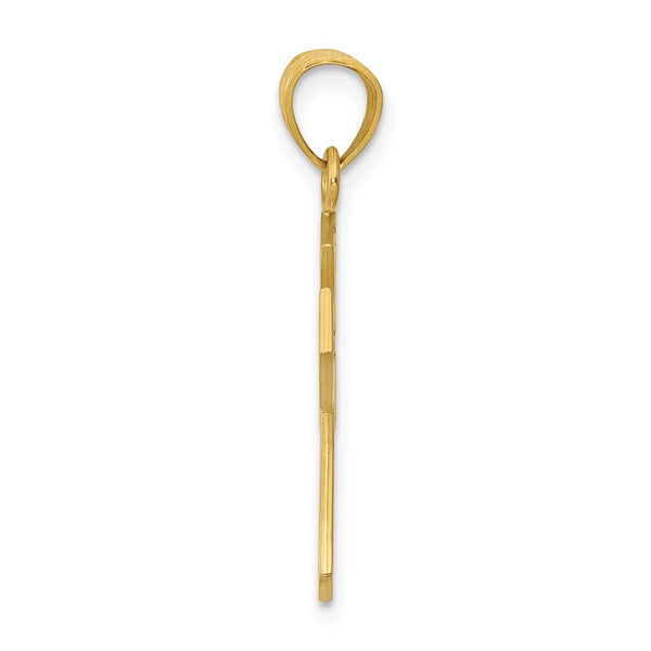 14KT Yellow Gold 26X12MM Reversible Cross Pendant. Chain Not Included
