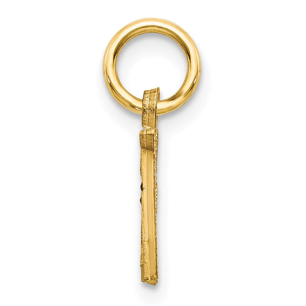 14KT Gold Initial A Charm Pendant. Chain not Included.