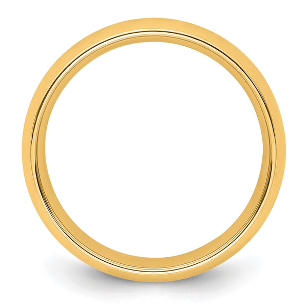 7MM Wedding Comfort Fit Ring in 14KT Yellow Gold. Size 5