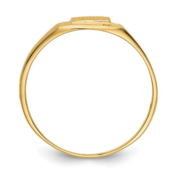14KT Yellow Gold Signet Ring. Size 6