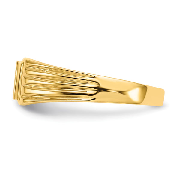 14KT Yellow Gold Signet Ring. Size 6
