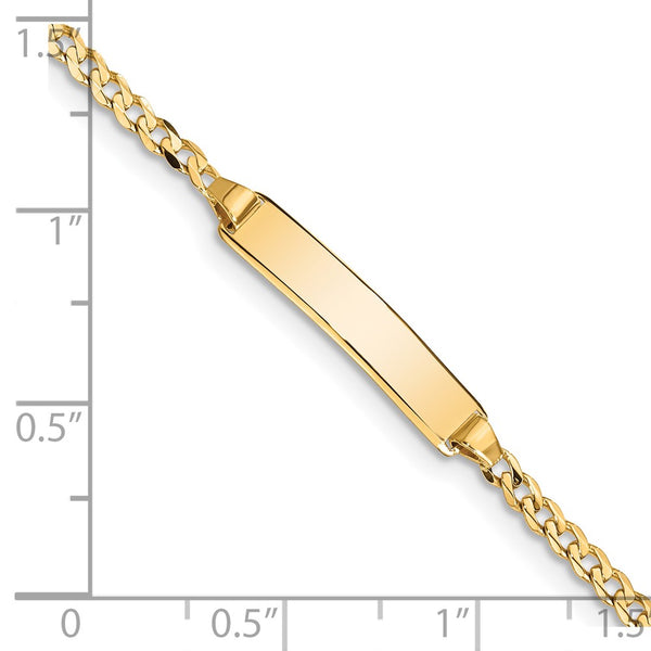 14KT Yellow Gold 5.5-inch Lobster Clasp ID Baby Bracelet