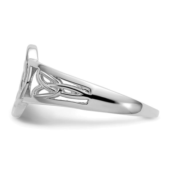 14KT White Gold Celtic Knot Ring. Size 7