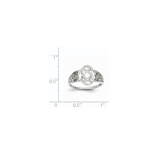 14KT White Gold Celtic Knot Ring. Size 7