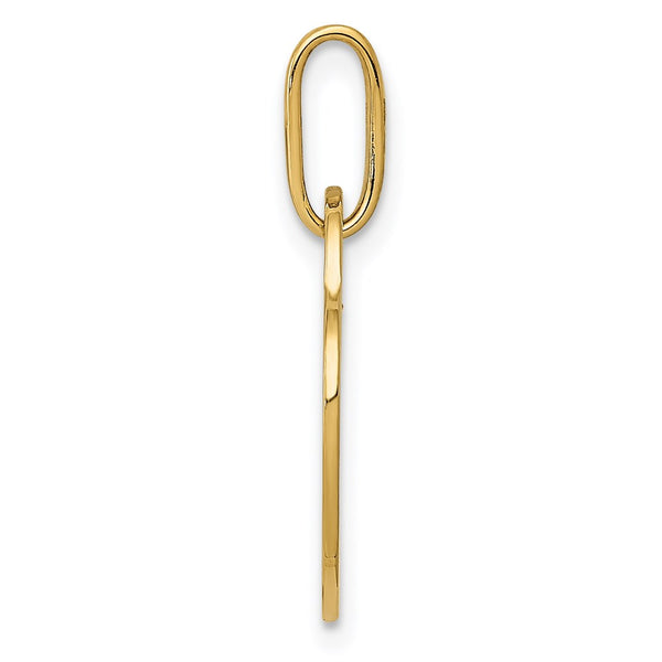 Engravable 14KT Yellow Gold Heart Pendant. Chain Not Included