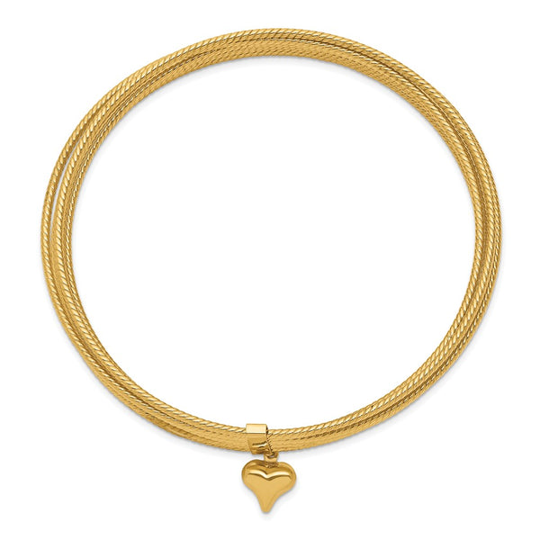 14KT Yellow Gold 8-inch 1MM Bangle Seminario Bracelet