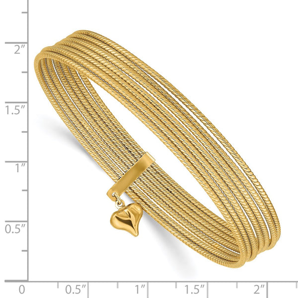 14KT Yellow Gold 8-inch 1MM Bangle Seminario Bracelet