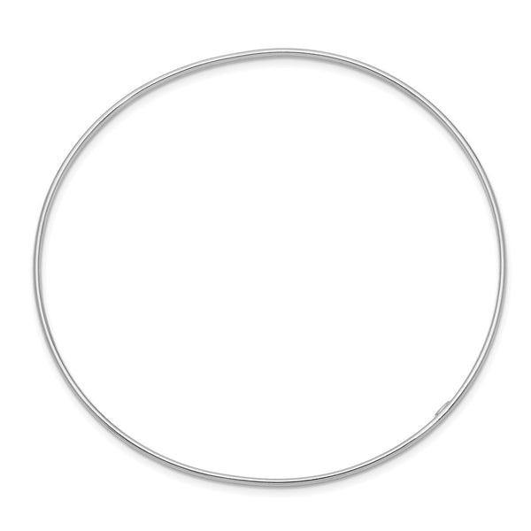 14KT White Gold 8-inch 1.5MM Bangle Slip-On Bracelet