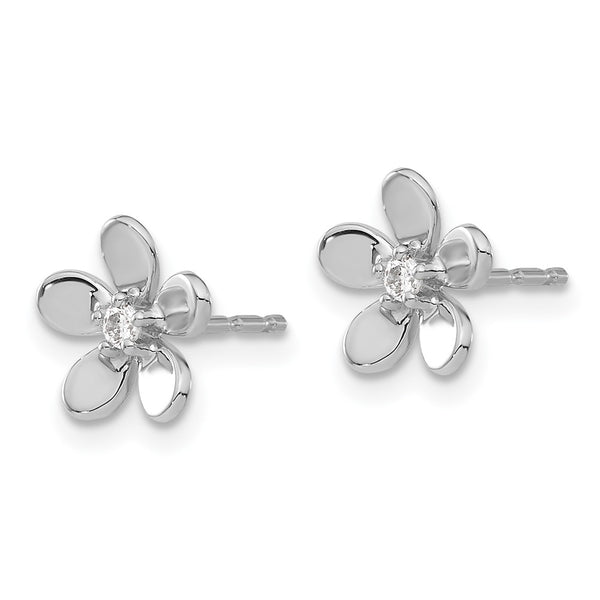 14k White Gold Natural Diamond Earrings