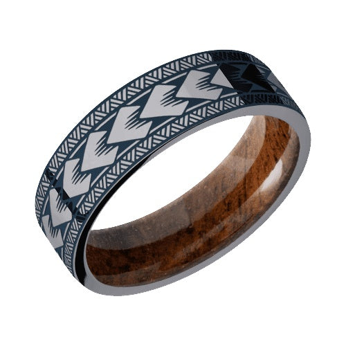 Lashbrook Tantalum Band with Polished Finish and Koa