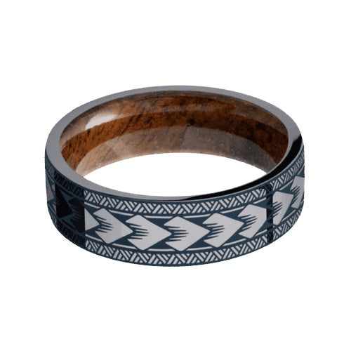 Lashbrook Tantalum Band with Polished Finish and Koa