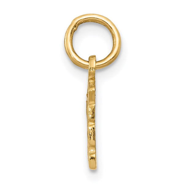 14KT Gold Swiss Cheese Charm Pendant. Chain not Included.