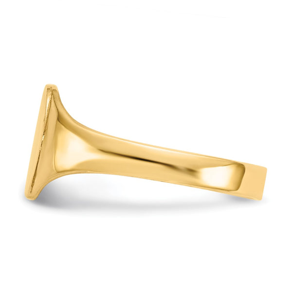 14KT Yellow Gold Signet Baby Ring. Size 1