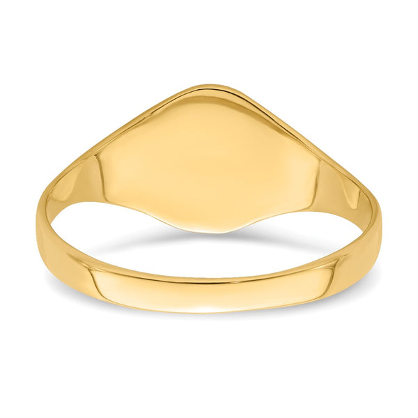 14KT Yellow Gold Signet Baby Ring. Size 1