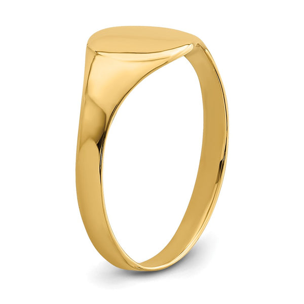 14KT Yellow Gold Signet Baby Ring. Size 1