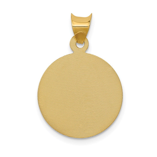 14KT Yellow Gold 23.5X16MM Diamond-cut Jesus Christ Pendant. Chain Not Included